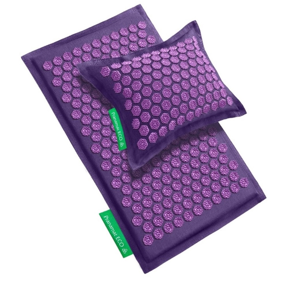 Purple Acupressure Mat and Pillow Set